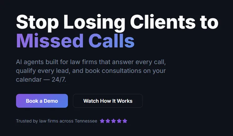 AttorneyInbound.ai website design screenshot showing homepage layout and branding by DigitalTreehouse